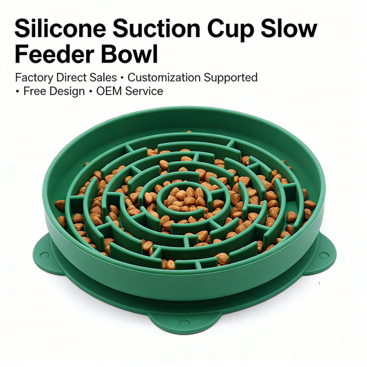 Maze Design Silicone Pet Slow Feeder Bowl, Non-Slip Slow Feeding Lick Mat for Dogs & Cats,  Food-Grade Silicone, Multi-Color Options MSW29