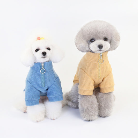 Pet Clothing Dog Clothes New Autumn & Winter 20-Zip Slim Fit Cat Winter Sweater Warm Pet  Apparel CWFZ6