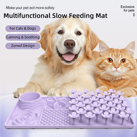 Multifunctional Silicone Slow Feeding Mat – Healthy Mealtime for Dogs & Cats MSW9